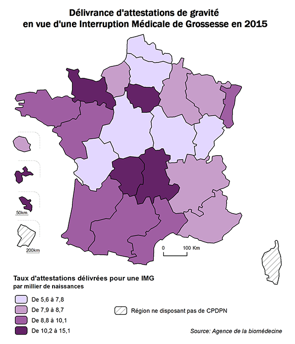 Figure CPDPN4. Délivrance d'attestations de particulière gravité pour motif fœtal en vue d'une interruption médicale de grossesse